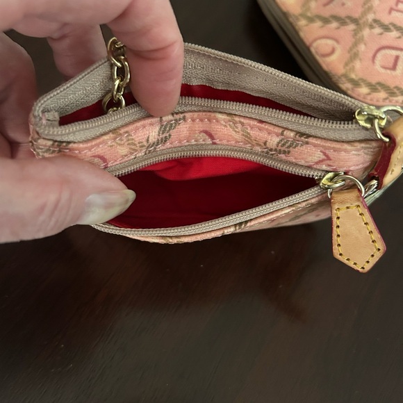 Dooney & Bourke Pink Monogram Pouch Duo Makeup & Coin/Key - Picture 10 of 11